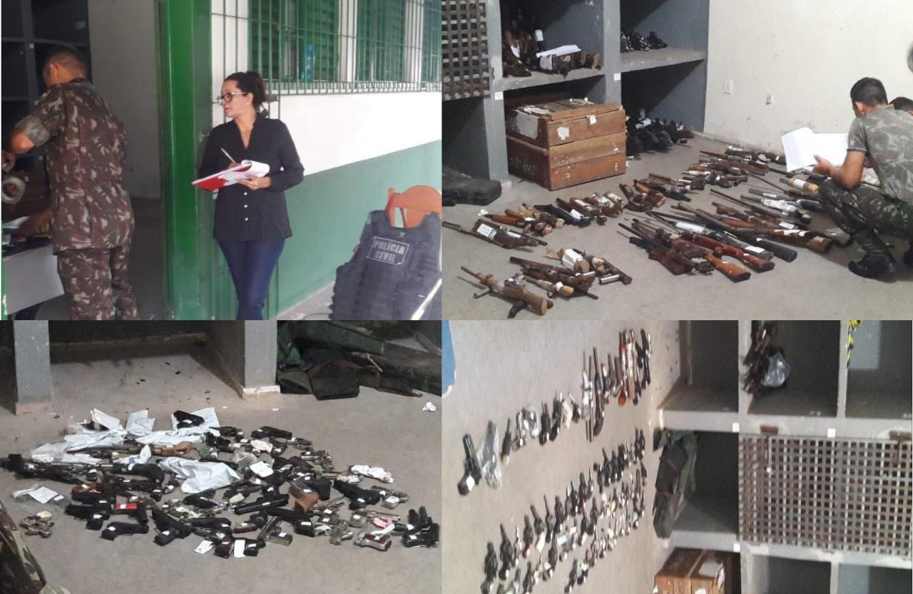 POLÍCIA CIVIL REALIZA REMESSA DE ARMAS E MUNIÇÕES PARA DESTRUIÇÃO
